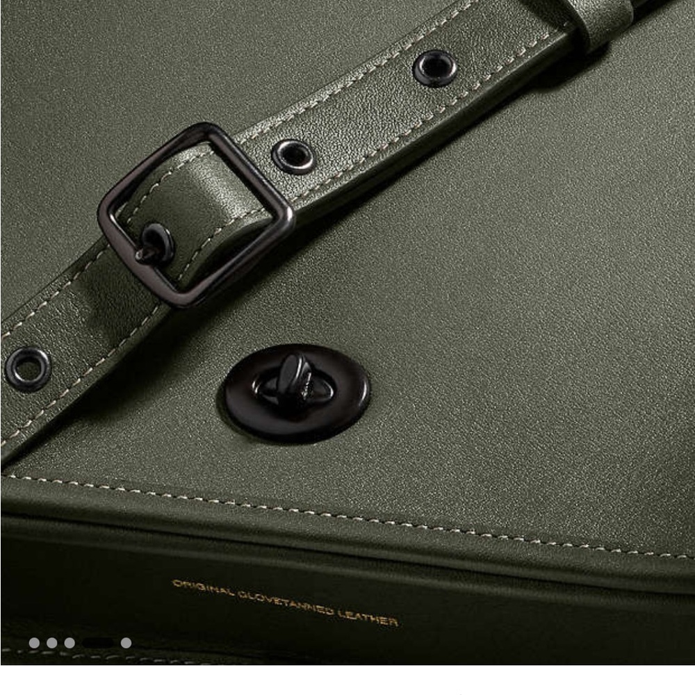 Coach Dark Green Leather Crossbody Bag - Picture 3 of 15